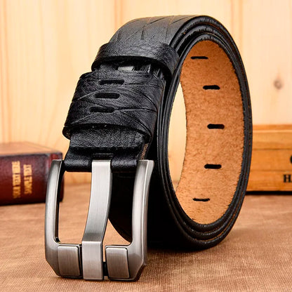 [DWTS]belt Male Leather Belt Men Male Genuine Leather Strap Luxury Pin Buckle Belts for Men Belt Cummerbunds Ceinture Homme