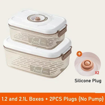 Vacuum Food Storage Box Fresh-Keeping Canister Sealed Storage Container Large Capacity Food Dispenser  Kitchen Storage Box