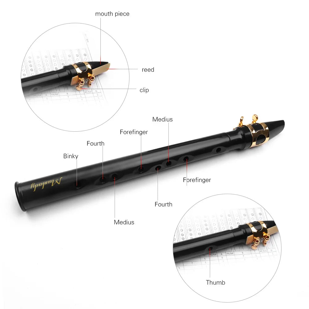 Black Mini Pocket Saxophone Portable Little Sax With Black Carrying Bag Woodwind Instrument Musical Instruments Accessories