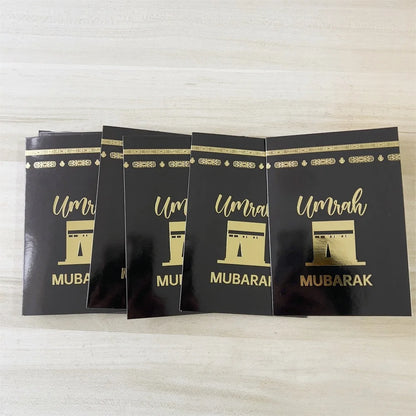 6pcs/Set Eid Mubarak Thanks Card Ramadan Decoration Gift Message Greeting Card Islamic Muslim Eid Al-Fitr Festival Party Decor