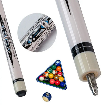 Professional White Watermark Design Wooden Billiard Cue - Straight Pool Cue Stick