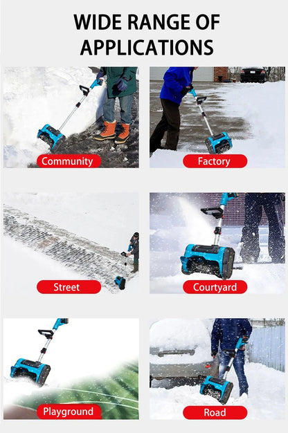 New Winter Cordless Electric Snowplow Lithium Electric Snow Sweeper Cordless Snow Shovel Courtyard Street for Makita Battery