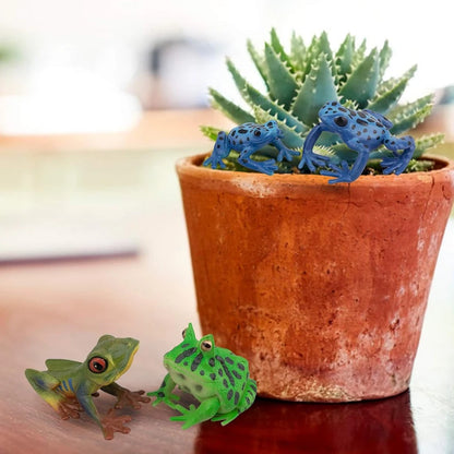Figure Toy Frog Models Rainforest Animal Figurines TreeFrog Rana Deltoides Action Figures Bullfrog Animals Toys Games Kids Gifts