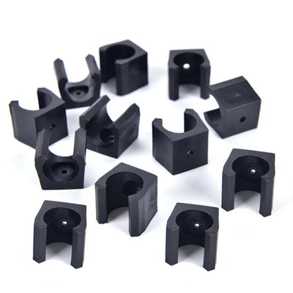12Pcs Billiard Cue Holders 1.9x1.8x1.8cm Wall Hanging Fishing Rod Holder Plastic Stick Holder Clips Billiard Fishing Accessories