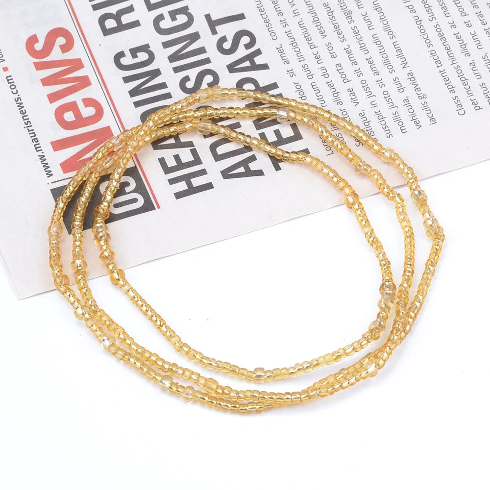 2022 Bohemia Double Layer Beads Belt Body Chain Women Summer Sexy Bikini Beach Waist Chain Charms Vintage Dress Waistband Belts