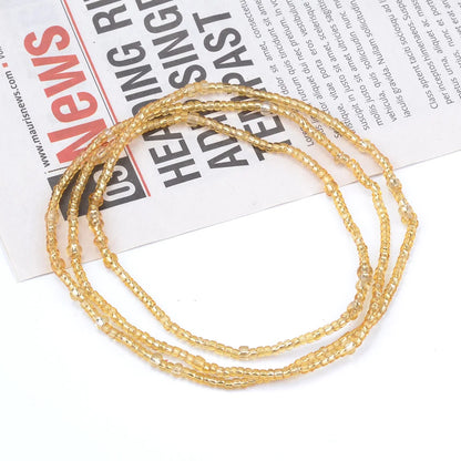 2022 Bohemia Double Layer Beads Belt Body Chain Women Summer Sexy Bikini Beach Waist Chain Charms Vintage Dress Waistband Belts
