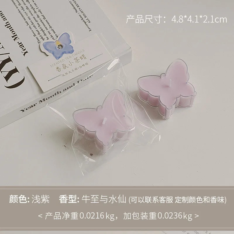 1pc Butterfly Christmas Tree Shape Scented Candles Home Fragrance Candle Aromatherapy Candles for Photo Prop Birthday Home Decor