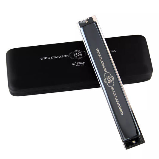 High-End Harmonica Swan 28 Hole Harmonica Polyphony Accent C Adult Students Beginners Professional Performce Harmonica