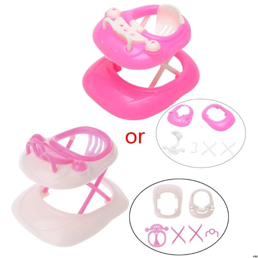 New Pink Plastic Walker for Barbie Doll House Dollhouse Miniature Accessories