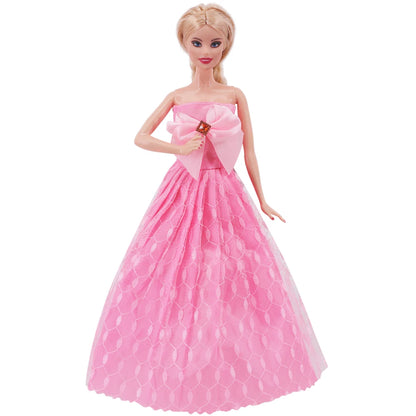 Doll Evening Dress Clothes Princess Dress Banquet Party Dress Tulle Dress for Barbiees&BJD Doll Clothes Accessories,Toy for Girl