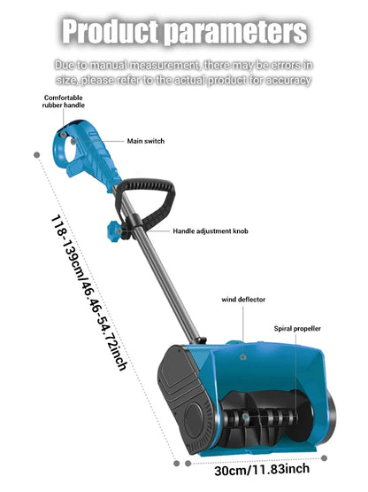 Cordless Electric Snowplow Efficient Snow Thrower,Winter Electric Snow Blower for 21V Makita Battery(Not Include) Garden Tool