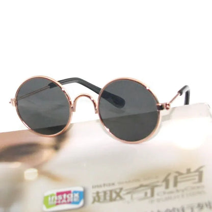 1PC Doll Accessories Round Eyeglasses Pink Glasses Sunglasses American Girl Toy Photo Props Pet Dog Cat Sunglasses