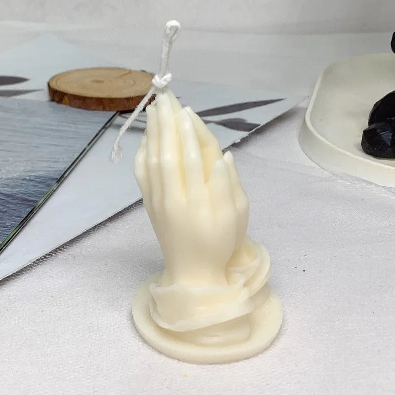 Cross Your Hands to Pray for Aromatherapy Candles New Year's Hands Folded Good Luck Blessing Decorative Ornaments Scented Candle