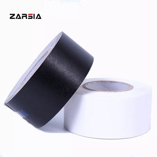 ZARSIA 1Reel 550cm Tennis Racket Dedicated Racket Protector/Racket Head to Reduce Impact and Friction Sticker (Black/White)