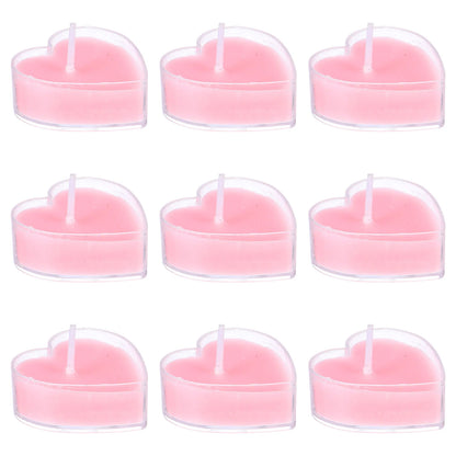 9 Pcs Household Heart Shaped Scented Christmas Decor Smokeless Tealight Candles Proposal Kerzen
