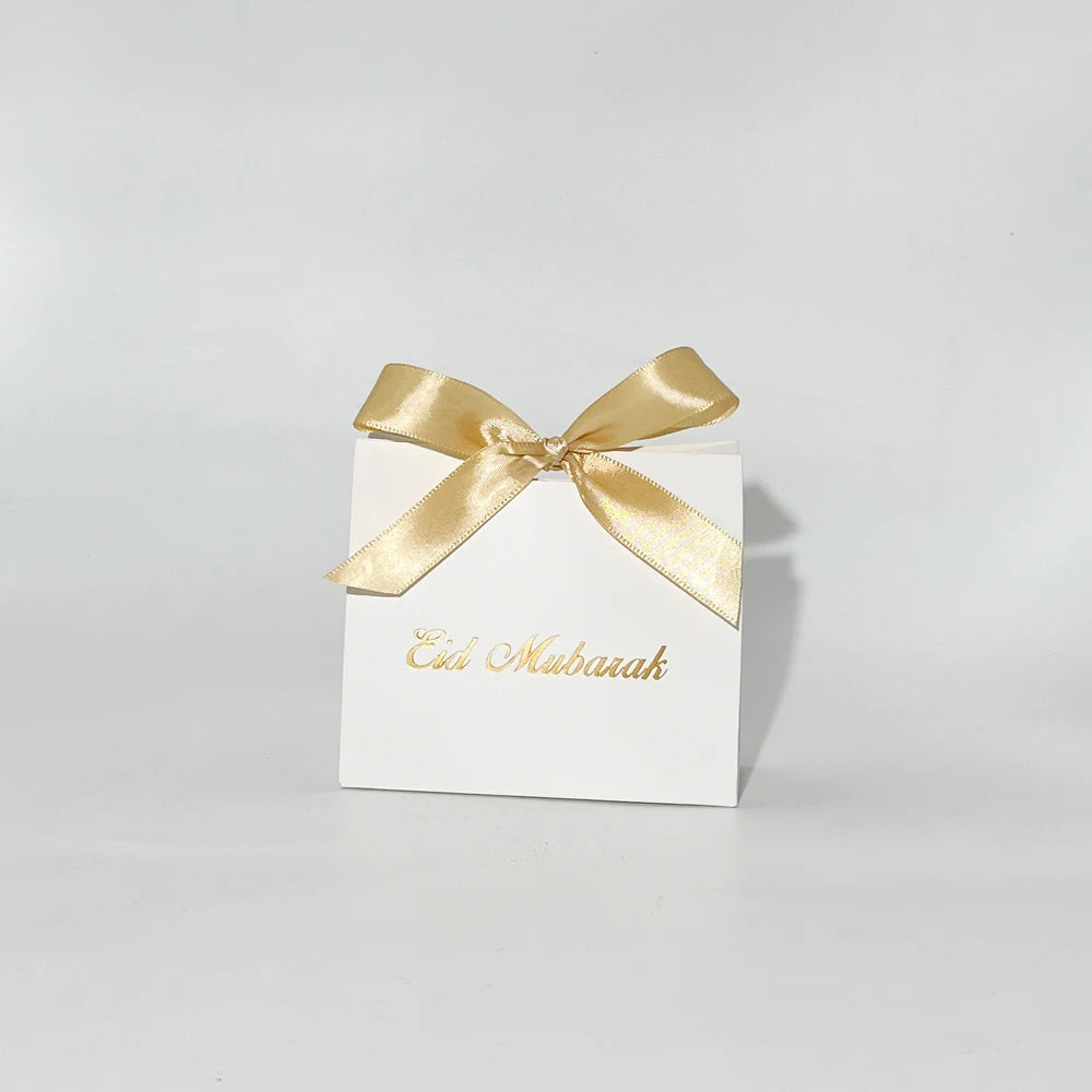 Eid Mubarak Gift Box Bag  Candy Cookie Box Eid Mubarak Decoration Set 2023 Muslim Lslamic Party Favor Supplies