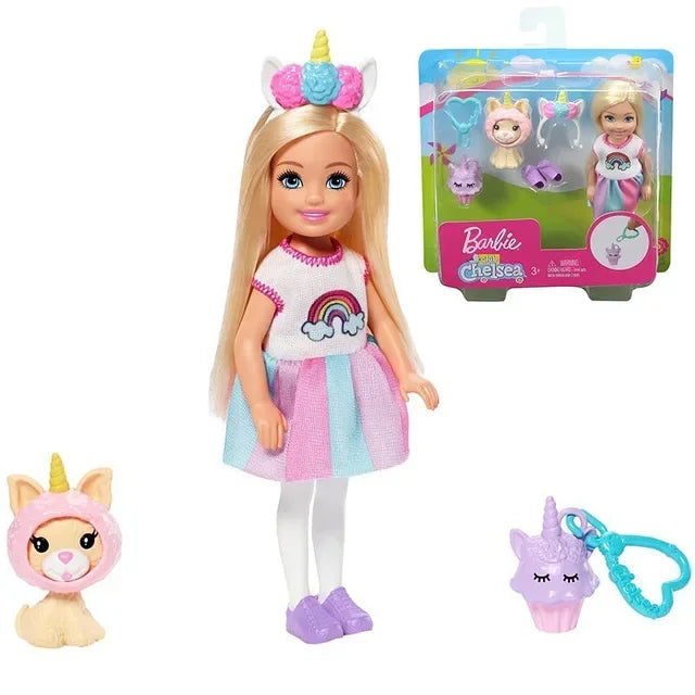 Original Barbie Mini Chelsea 10cm Dolls for Girls Genuine Top Brand Mattel Toys for Kids Children Baby Christmas Birthday Gifts