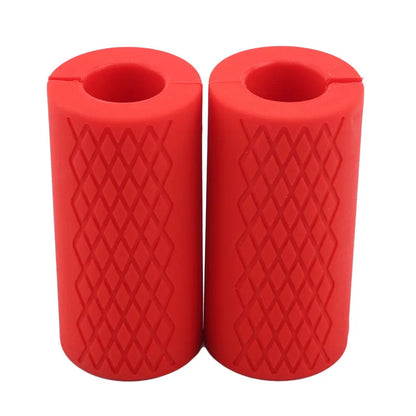 1Pair Dumbbell Thick Bar Handles Pull Up Weightlifting Support Silicon Anti-Slip Protect Pad Body Building Fitness Equipment