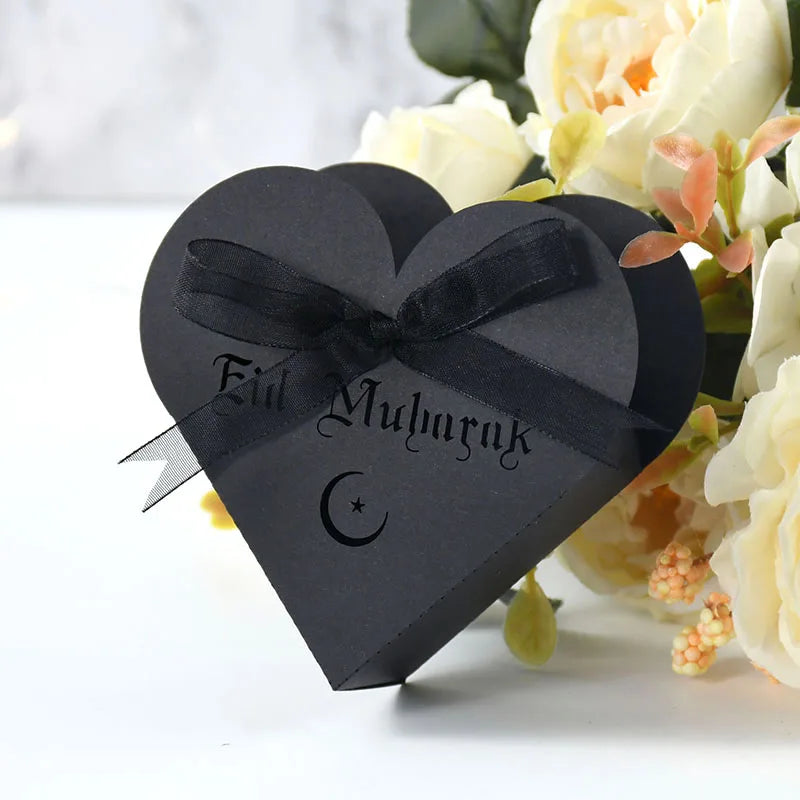 10pcs Eid Mubarak Candy Box Ramadan Kareem Favors Gift Packaging Bags Decor Home Islamic Muslim Event Party Eid Al-Fitr Decor 7