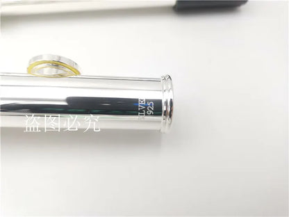 Flute Professional Cupronickel Opening C Key 16 17 Hole 677H Flute Silver Plated Musical Instruments With Case and Accessories