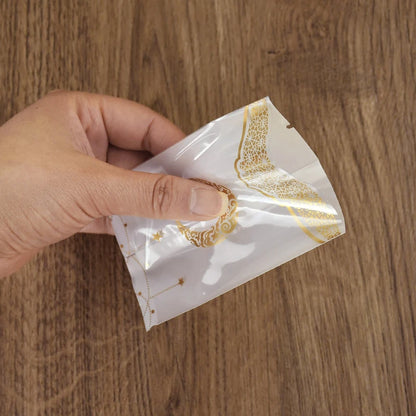 100Pcs Ramadan Cookie Bags Hot Seal Nougat Candy Baking Packaging Bag 2024 EID Mubarak Gift Decor Muslim Islamic Party Supplies