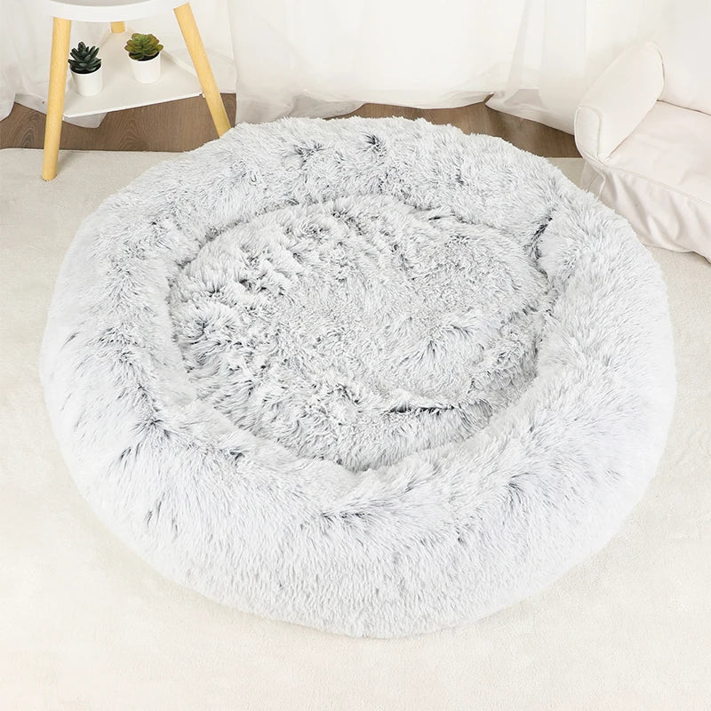 Cats Bed House Donut Round Sofa Supplies Winter Pet Accessories Warm Products Cushions Basket Kitten Mat for Cat Dog Beds