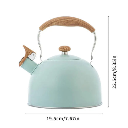 Whistling Kettle 2.5L Stainless Steel Whistle Tea Kettle Water Bottle Tea Pot Kitchenware for Gas Stove Induction Cooker