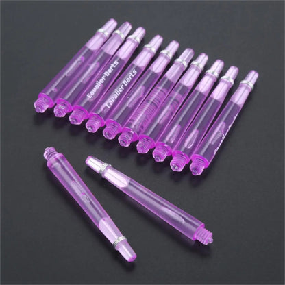 12pcs 45mm/35mm Plastic Darts Shafts 4.5mm Screw Thread Transparent Dart Stems With Stainless Steel O Ring for Steel & Soft Dart