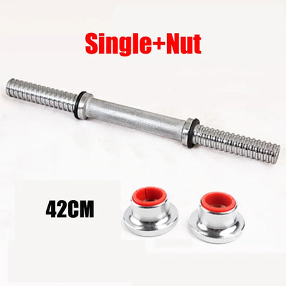Fitness Dumbbell Bar With Clamps 25mm Adjustable Weight Standard Threaded Dumbbell Handle Home Gym Dumbbell Training Accessories