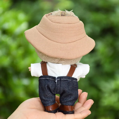 17cm Mini Plush Doll'S Clothes Outfit Accessories for Korea Kpop Exo Labubu Idol V1 V2 Black Dress Suit Clothing Gift