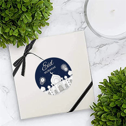 30/60pcs 4cm EID Mubarak Decorations Gift Label Stickers Islamic Muslim Eid Al-Fitr Ramadan Kareem Candy Bag Seal Party Supplies