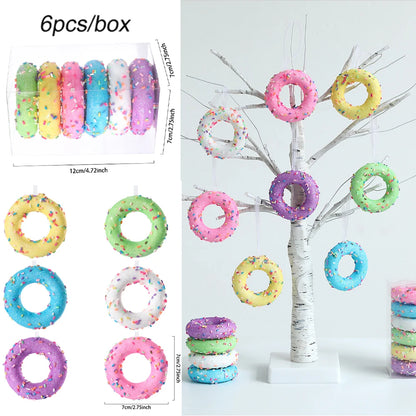 Christmas Hanging Candy Balls Ornament Donut Cupcake Ice Cream Cone Christmas Tree Pendant Home Navidad Christmas Decoratio 2024