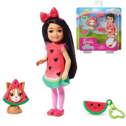 Original Barbie Mini Chelsea 10cm Dolls for Girls Genuine Top Brand Mattel Toys for Kids Children Baby Christmas Birthday Gifts