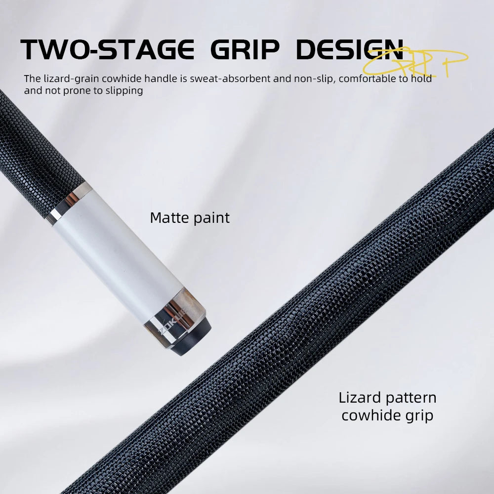 ZOKUE Elite Series Carbon Fiber Pool Cue Low Deflection Full Carbon Technology Cue Stick for Beginner Primary Pool Stick