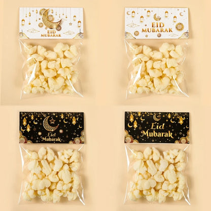 10pcs Eid Mubarak Gift Bags Plastic Candy Cookie Bag Ramadan Kareem Decoration 2024 Islamic Muslim Party Supplies Eid Gifts