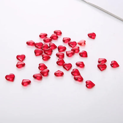 100PCS 10*4mm Heart Shape Acrylic Transparent Pawn Stone Chessman Game Pieces for Token Board Games Accessories