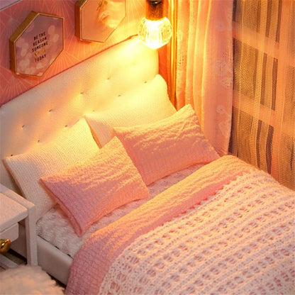 DIY House Doll House Wooden Doll Houses Miniature Dollhouse Furniture Kit Toys Casa for Children Birthday Christmas Gift