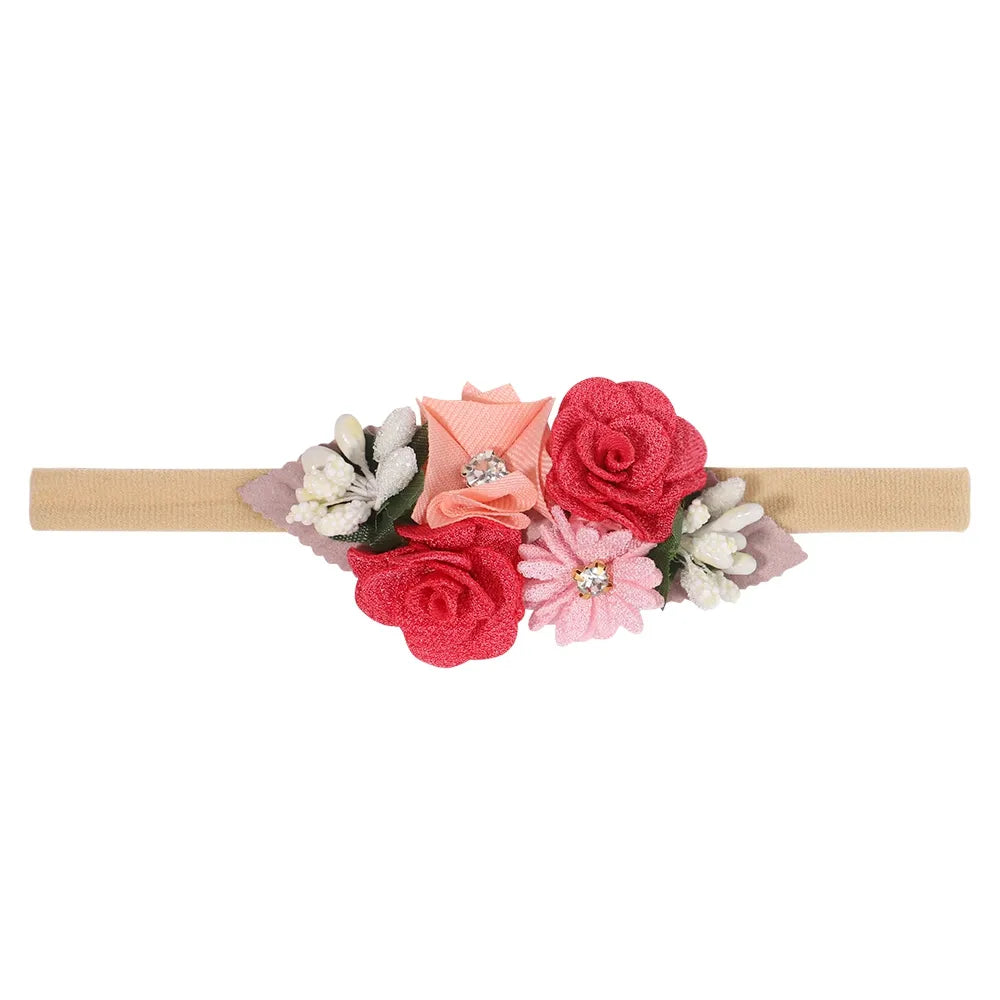 1Pcs Baby Girl Headband Cute Flower Elastic Hair Band Newborn Head Toddler Headband Headwear Kids Accessories Christmas Gifts