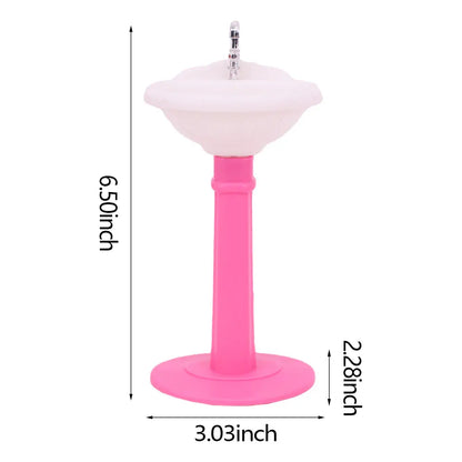 Barbies Doll House Furniture Bed Table Chair Plastics Cleaning Tools for 11.8inch Barbies Accessories Mini Furniture Model Gifts
