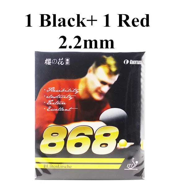 2x KOKUTAKU 868 ITTF Approved  Table Tennis Rubber, Ping Pong Rubber Best Control