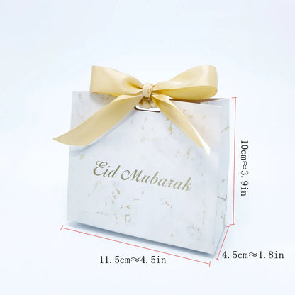 Eid Mubarak Gift Box Bag  Candy Cookie Box Eid Mubarak Decoration Set 2023 Muslim Lslamic Party Favor Supplies