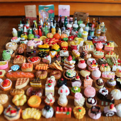 1:6 Scale Miniature Dollhouse Food Supermarket Mini Snack Simulation Cake Wine Drink for Blyth Barbies Doll Accessories Toy