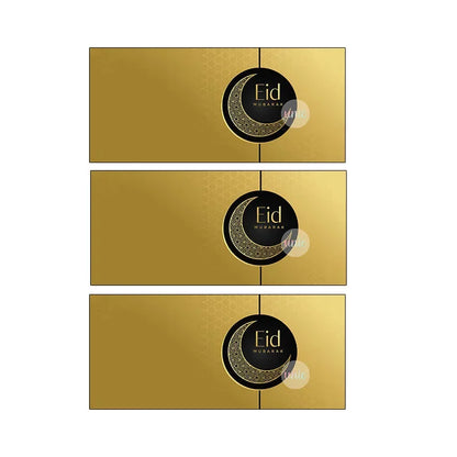 24pcs 4*9cm Eid Mubarak /Ramadan Kareem Sealing Labels Decor Ramadan Mubarak Packaging Stickers Muslim Islamic Festival Decor