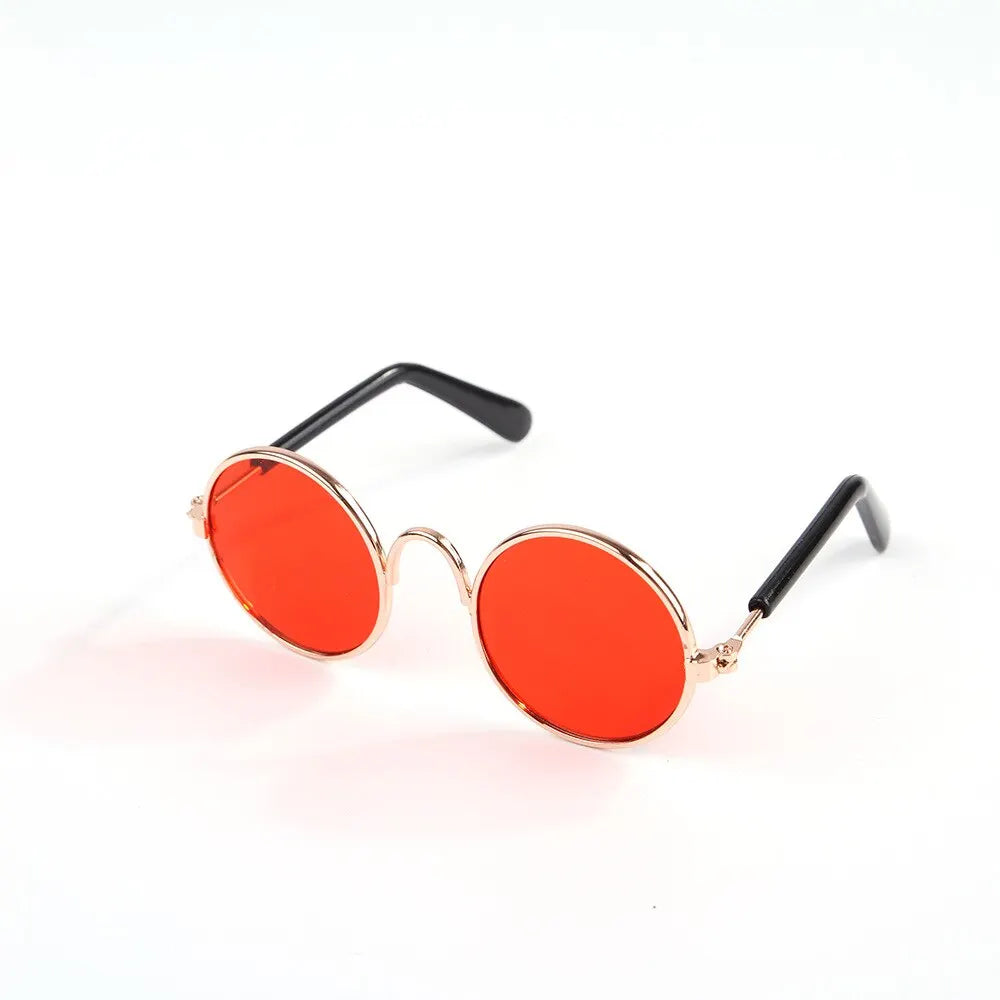 1PC Doll Accessories Round Eyeglasses Pink Glasses Sunglasses American Girl Toy Photo Props Pet Dog Cat Sunglasses