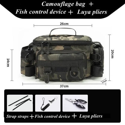 Fishing Tackle Bag Single Shoulder Crossbody Tactical Bags Men Waist Pack Fish Lures Gear Utility Storage Fishing Box Chest Bag