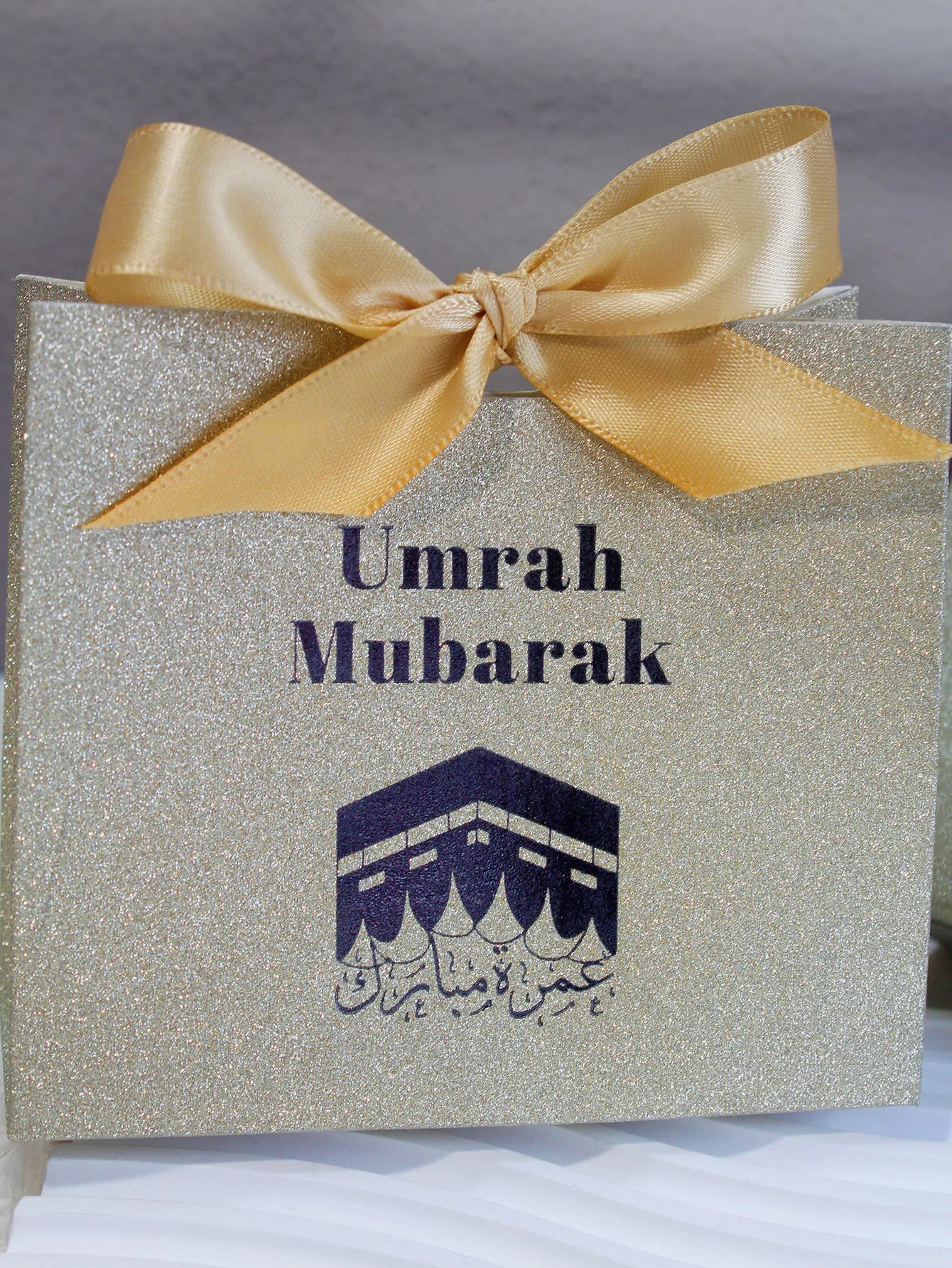 Umrah Mubarak Cardboard Treat Gift Boxes for Islam Eid Ramadan Candy Box Goody Gifts Boxes Crafting Cookie Boxes（black） ﻿