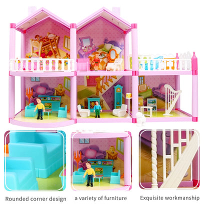 New DIY Family Doll House Dolls Accessories Toy With Miniature Furniture Garage DIY Doll House Casa Toys for Girls Birthday Gift