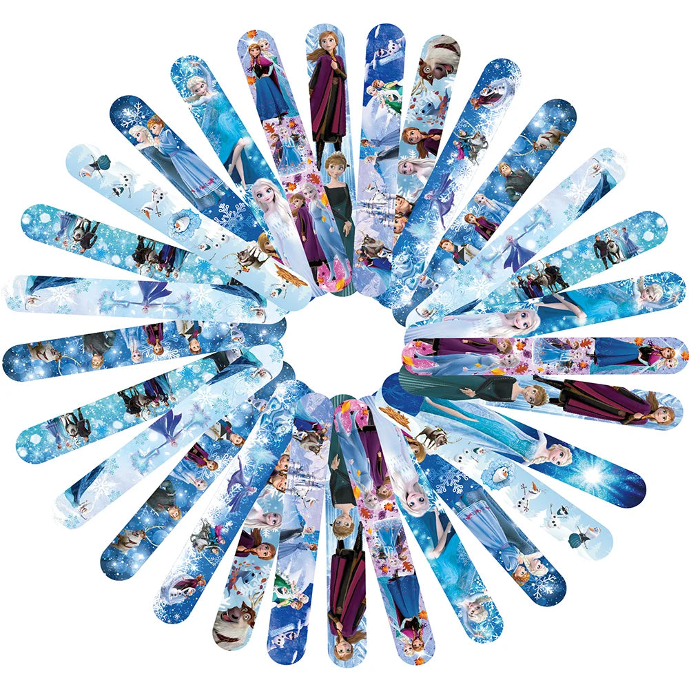 10/30 Pcs Frozen Snap Bracelets Pinata Toy Loot/Party Bag Fillers Anna Elsa Slap Bracelets for Kids Girls Birthday Party Favors