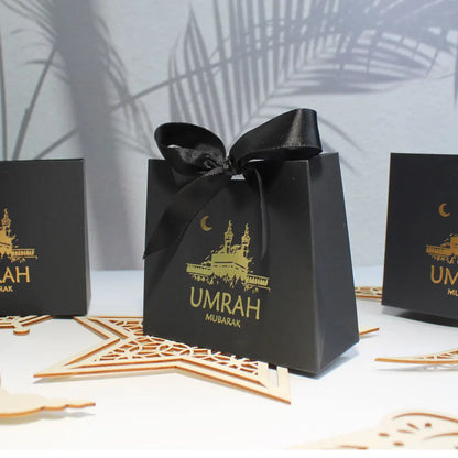 Elegant Umrah Mubarak Candy Chocolates Gift Boxes for Muslim Celebrations – Perfect for Islamic Ramadan, Kareem Iftar Parties