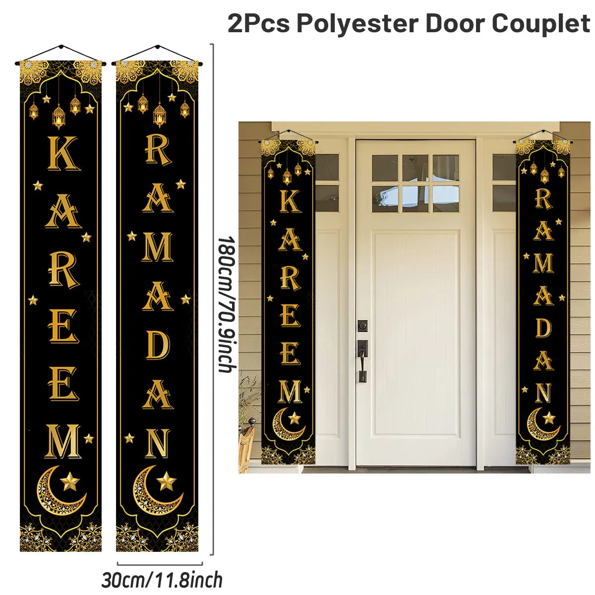 Eid Mubarak Door Banner Ramadan Decoration 2024 for Home Mubarak Ramadan Kareem Islamic Muslim Party Decor  Eid Al Adha Gifts